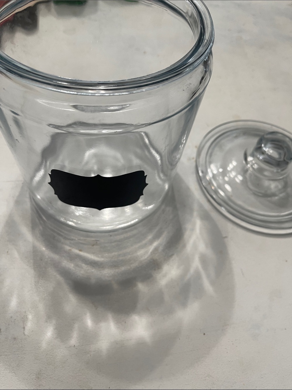 Glass Storage Jar with Chalkboard Label